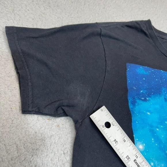 Albert Einstein Shirt Womens Medium Black Smoking Pipe‎ Galaxy Scientist Casual - Picture 4 of 14